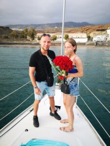 Engagement on a yacht